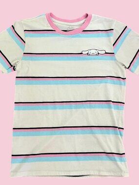 SANRIO CINNAMOROLL STRIPED T-SHIRT IN SIZE XL